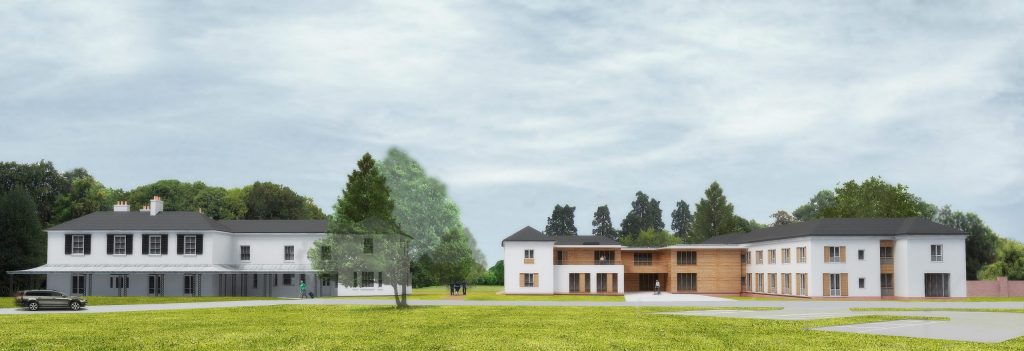 Planning permission has been achieved for 51-bed dementia and nursing care facility adjacent to Grade II Listed Woodcote Grove House.